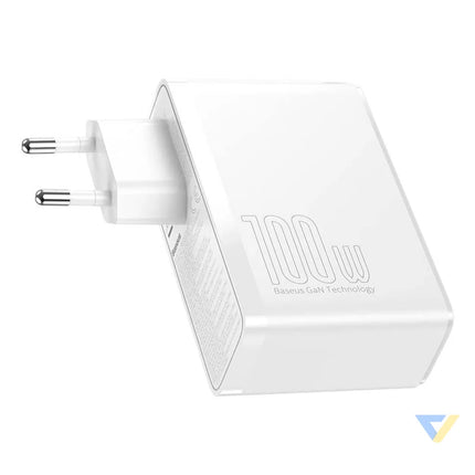 Travel Charger Baseus GaN2 Pro Quick 2x USB + 2x USB C 100W EU (white) mains chargers