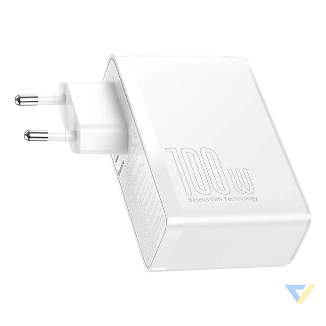 Travel Charger Baseus GaN2 Pro Quick 2x USB + 2x USB C 100W EU (white) mains chargers