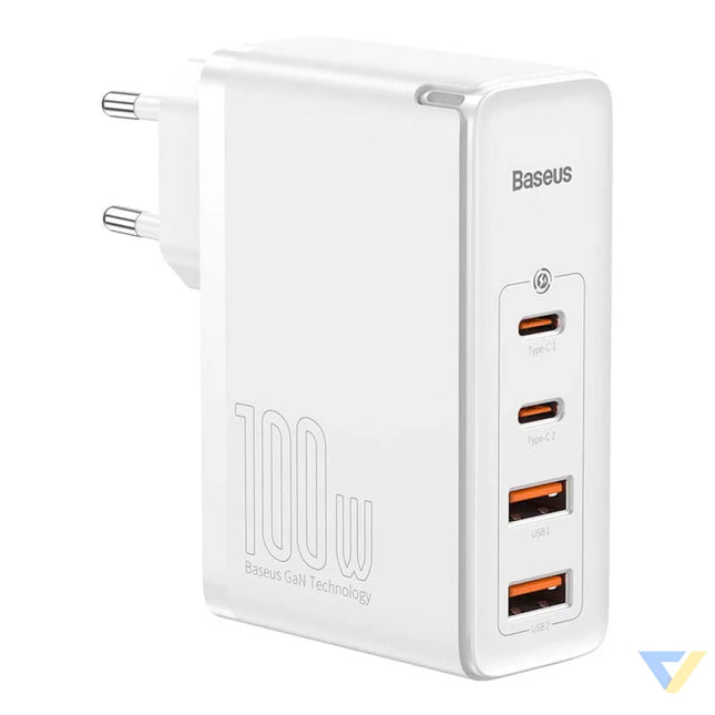 Travel Charger Baseus GaN2 Pro Quick 2x USB + 2x USB C 100W EU (white) mains chargers