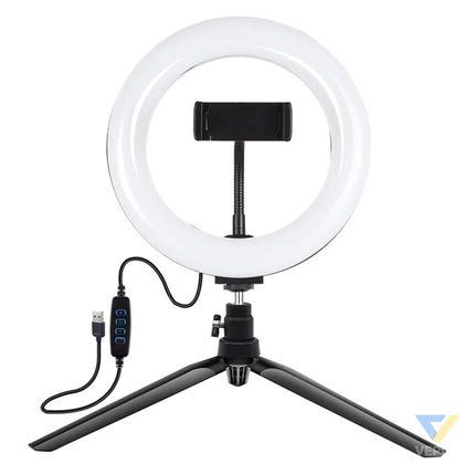 Tripod Mount Puluz with 20cm LED Ring Vlogging PKT3073B Ring lights