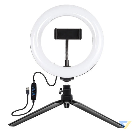 Tripod Mount Puluz with 20cm LED Ring Vlogging PKT3073B Ring lights