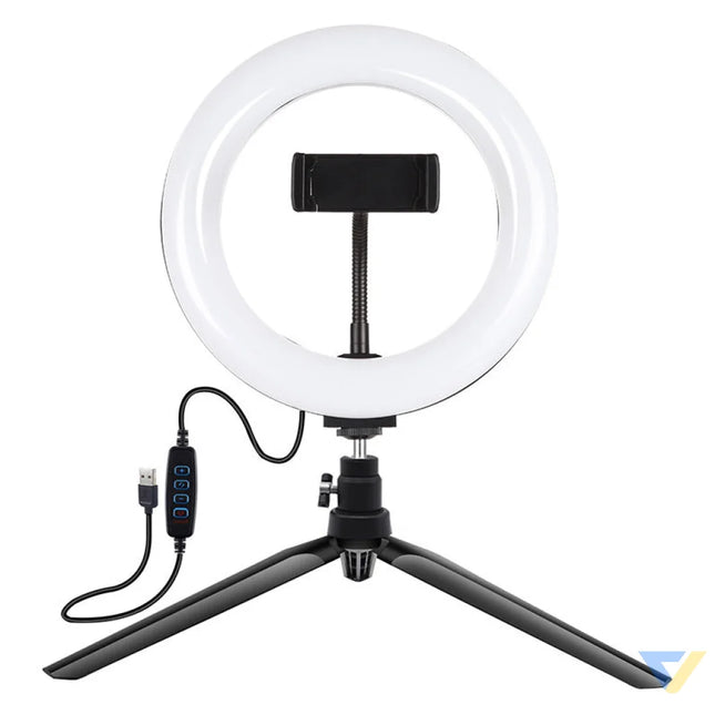 Tripod Mount Puluz with 20cm LED Ring Vlogging PKT3073B Ring lights