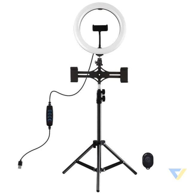 Tripod Mount Puluz with 26cm LED Ring Vlogging 1,1m PKT3070B Ring lights