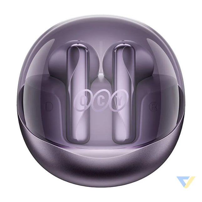 TWS QCY AilyBuds Clear T32 Headphones (purple) TWS