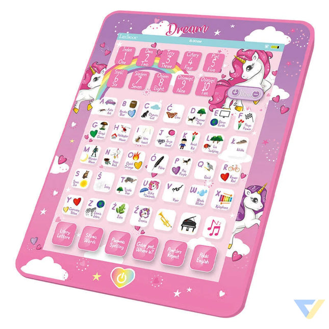 Unicorn bilingual talking educational tablet Educational and interactive