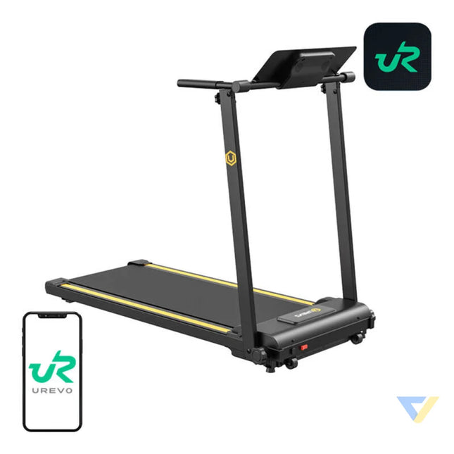 UREVO Foldi Mini folding electric treadmill (black and orange) Electric treadmills