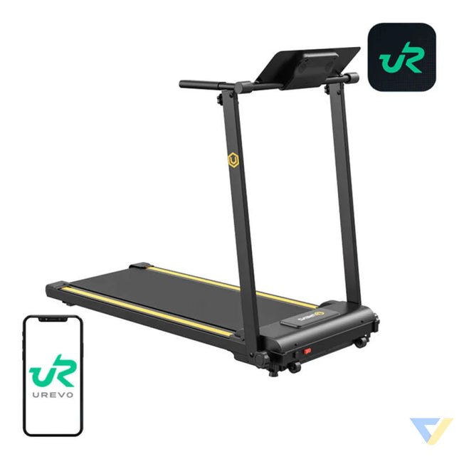 UREVO Foldi Mini folding electric treadmill (black and orange) Electric treadmills