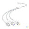 USB 2.0 A to 3 in 1 6A cable Vention CTRWG 1.5M (white) USB cables