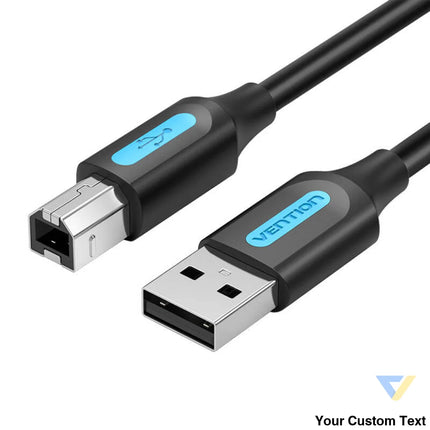 USB 2.0 A to B cable Vention COQBJ 2A 5m Black PVC USB cables