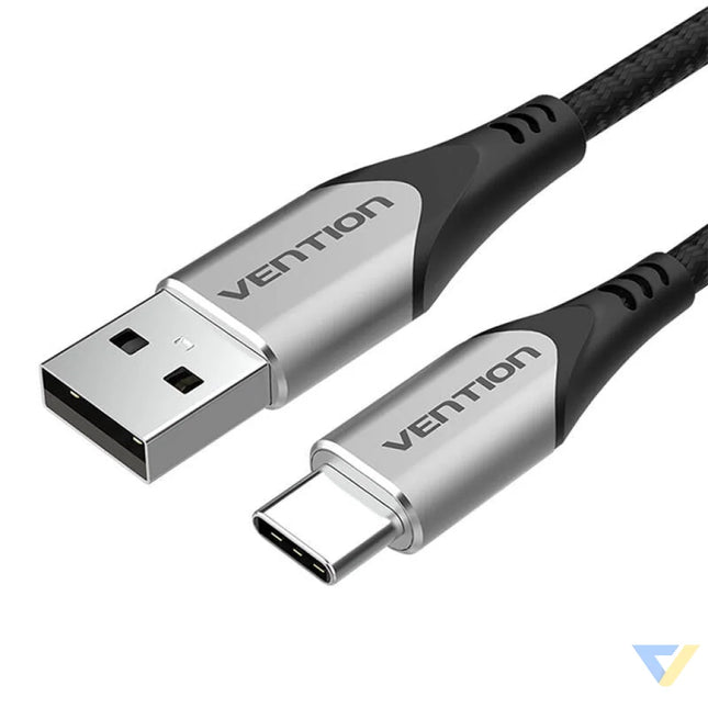 USB 2.0 A to USB C 3A cable 0.5m Vention CODHD gray USB to USB C
