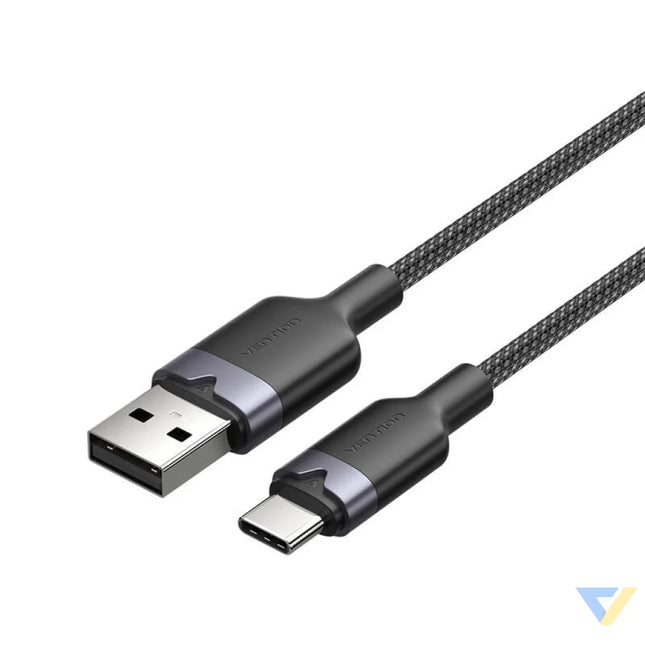 USB 2.0 A to USB C 3A cable Vention CTNBF 1 M (black) USB cables