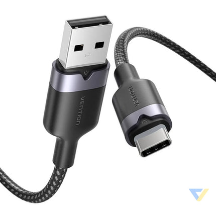 USB 2.0 A to USB C 3A cable Vention CTNBF 1 M (black) USB cables