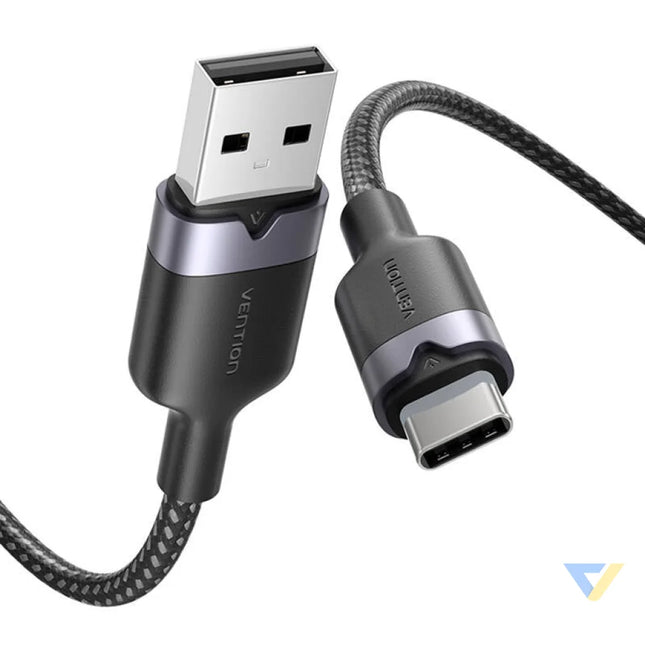 USB 2.0 A to USB C 3A cable Vention CTNBF 1 M (black) USB cables