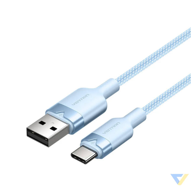 USB 2.0 A to USB C 3A cable Vention CTNLF 1M (blue) USB cables
