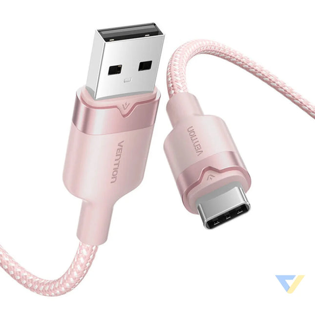 USB 2.0 A to USB C 3A cable Vention CTNPH 2M (pink) USB cables