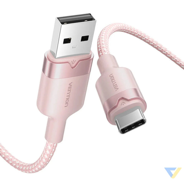 USB 2.0 A to USB C 3A cable Vention CTNPH 2M (pink) USB cables