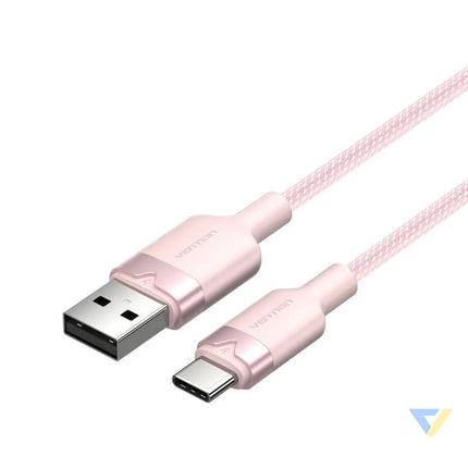 USB 2.0 A to USB C 3A cable Vention CTNPH 2M (pink) USB cables