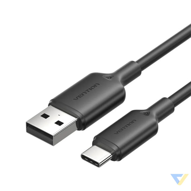 USB 2.0 A to USB C 3A cable Vention CTQBF 1M (black) USB cables