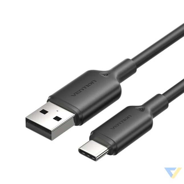 USB 2.0 A to USB C 3A cable Vention CTQBH 2M (black) USB cables