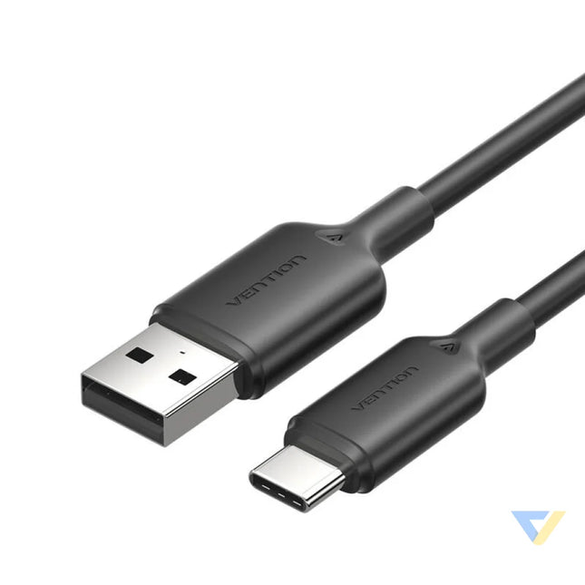 USB 2.0 A to USB C 3A cable Vention CTQBH 2M (black) USB cables