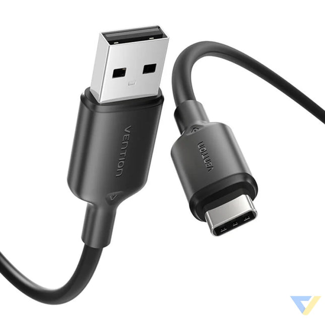 USB 2.0 A to USB C 3A cable Vention CTQBH 2M (black) USB cables