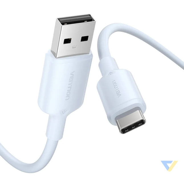 USB 2.0 A to USB C 3A cable Vention CTQLH 2M (blue) USB cables