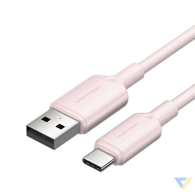 USB 2.0 A to USB C 3A cable Vention CTQPF 1M (pink) USB cables