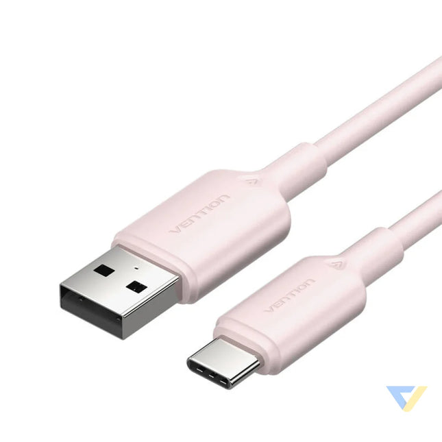 USB 2.0 A to USB C 3A cable Vention CTQPF 1M (pink) USB cables