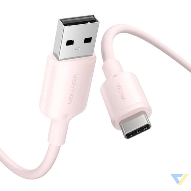 USB 2.0 A to USB C 3A cable Vention CTQPH 2M (pink) USB cables