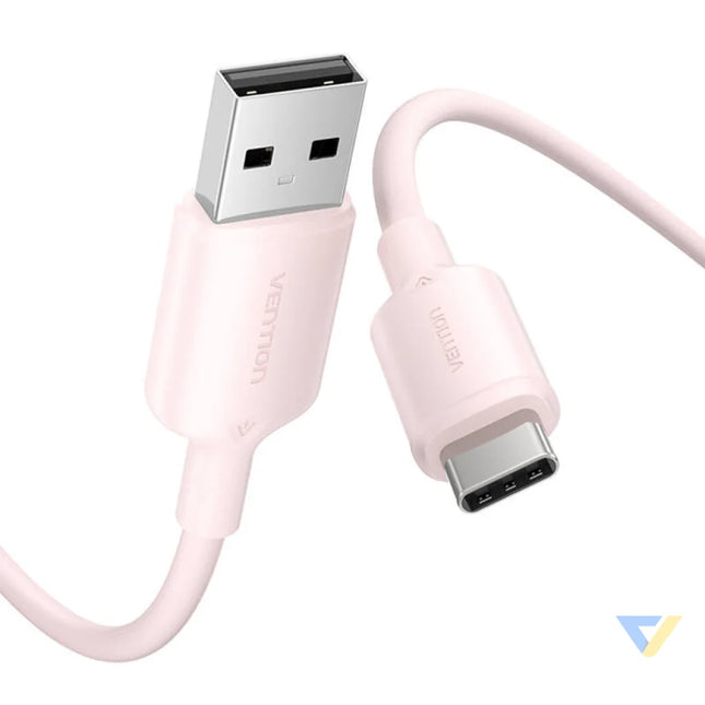 USB 2.0 A to USB C 3A cable Vention CTQPH 2M (pink) USB cables