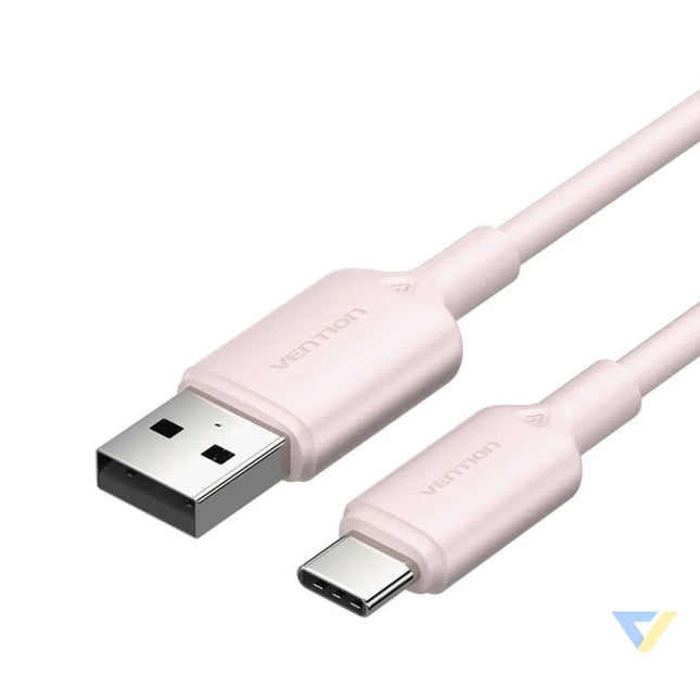 USB 2.0 A to USB C 3A cable Vention CTQPH 2M (pink) USB cables