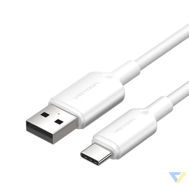 USB 2.0 A to USB C 3A cable Vention CTQWF 1M (white) USB cables