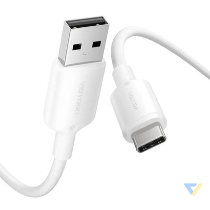 USB 2.0 A to USB C 3A cable Vention CTQWF 1M (white) USB cables