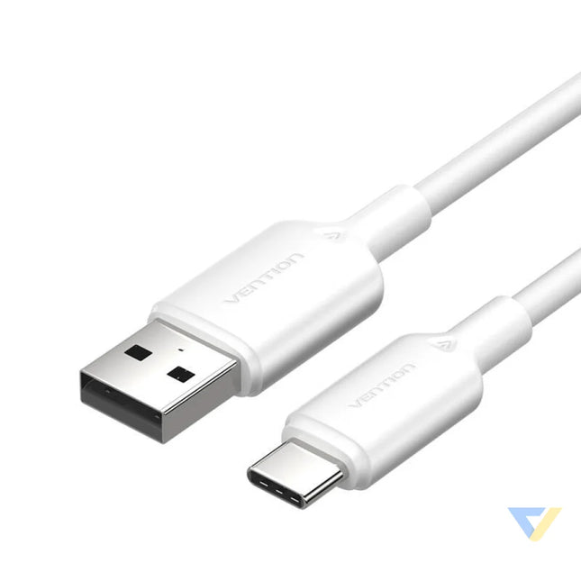USB 2.0 A to USB C 3A cable Vention CTQWF 1M (white) USB cables
