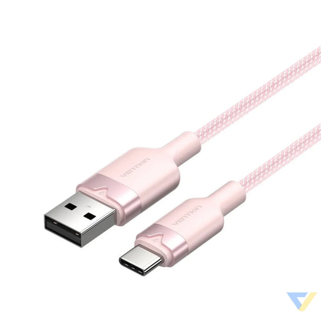 USB 2.0 A to USB C 3A Vention CTNPF 1M cable (pink) USB cables