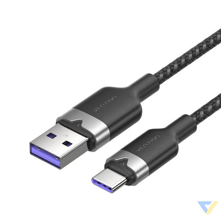 USB 2.0 A to USB C 6A Vention CTOBF 1M cable (black) USB cables