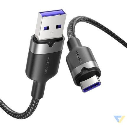 USB 2.0 A to USB C 6A Vention CTOBF 1M cable (black) USB cables