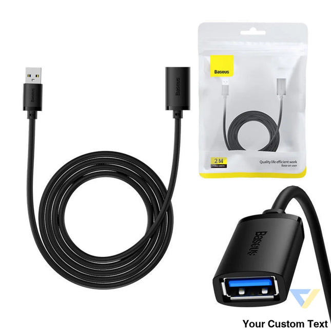 USB 3.0 Extension cable Baseus male to female AirJoy Series 2m (black) USB cables