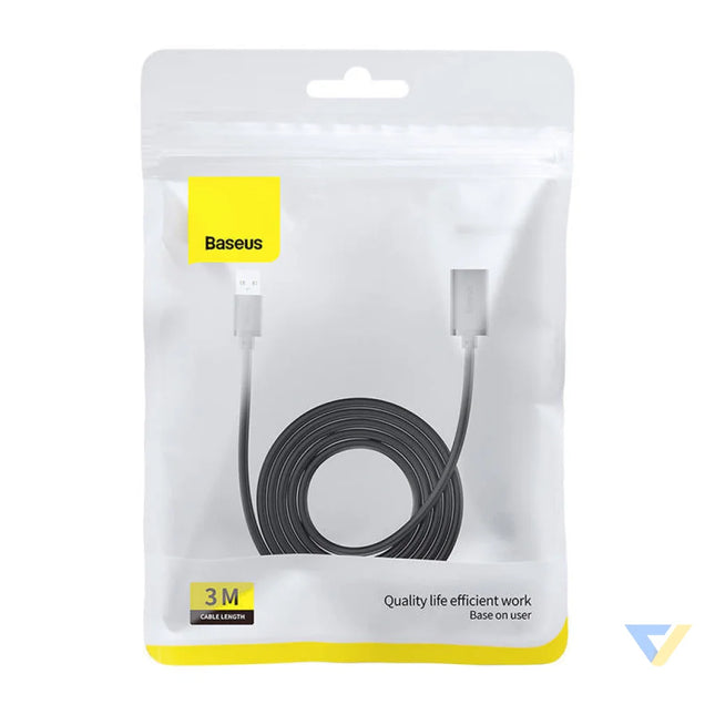USB 3.0 Extension cable Baseus male to female AirJoy Series 3m (black) USB cables