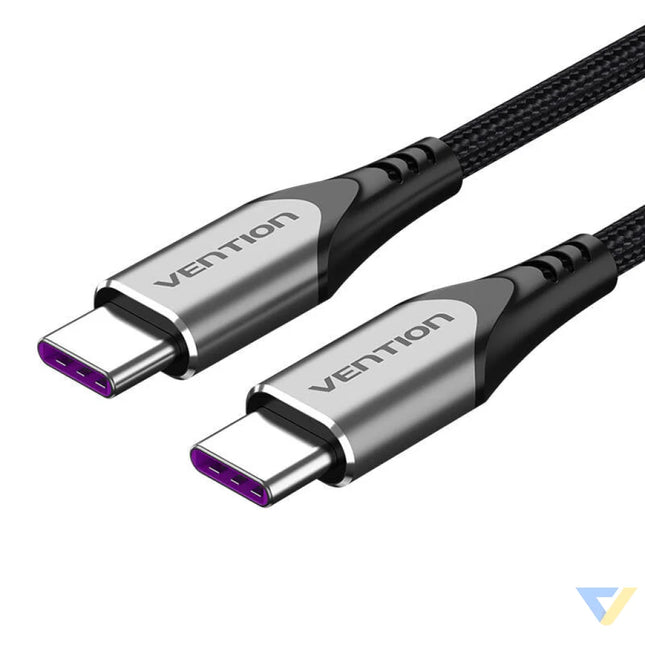 USB C 2.0 to USB C Cable Vention TAEHG 1.5m PD 100W Gray USB C to USB C