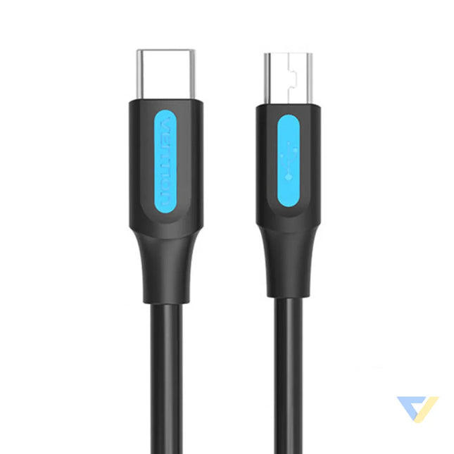 USB C 2.0 to Mini B cable Vention COWBF 2A 1m black USB to USB C