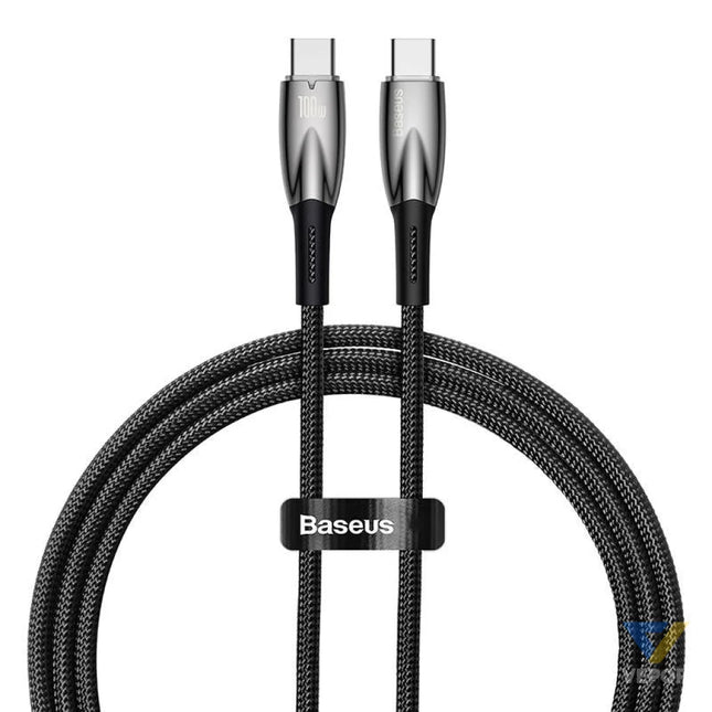 USB C cable for USB C Baseus Glimmer Series 100W 1m (Black) USB C to USB C