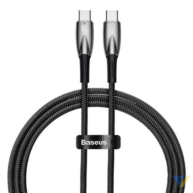 USB C cable for USB C Baseus Glimmer Series 100W 1m (Black) USB C to USB C