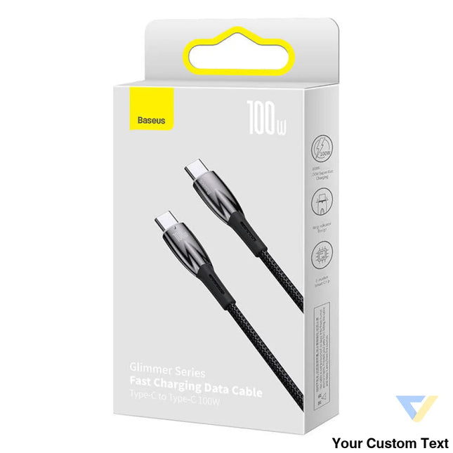 USB C cable for USB C Baseus Glimmer Series 100W 1m (Black) USB C to USB C