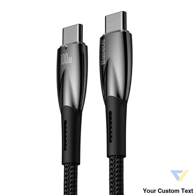 USB C cable for USB C Baseus Glimmer Series 100W 1m (Black) USB C to USB C
