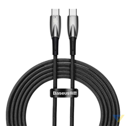 USB C cable for USB C Baseus Glimmer Series 100W 2m (Black) USB C to USB C