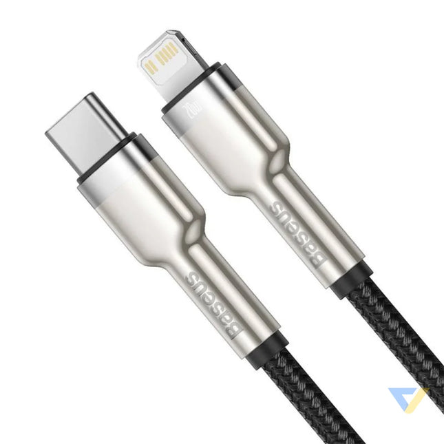 USB C cable for Lightning Baseus Cafule PD 20W 0,25m (black) USB C to Lightning