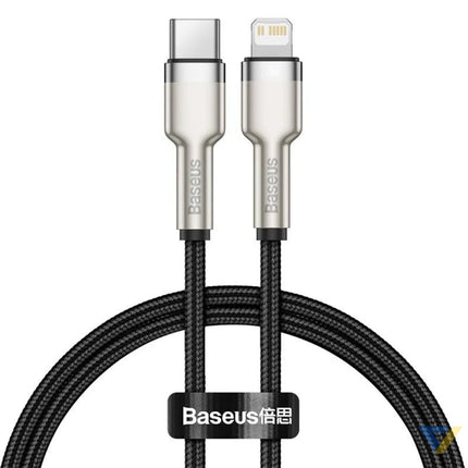 USB C cable for Lightning Baseus Cafule PD 20W 0,25m (black) USB C to Lightning