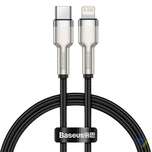 USB C cable for Lightning Baseus Cafule PD 20W 0,25m (black) USB C to Lightning