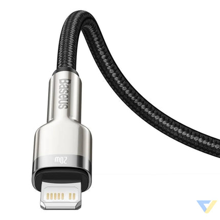 USB C cable for Lightning Baseus Cafule PD 20W 0,25m (black) USB C to Lightning